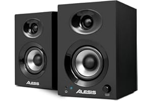 Alesis Elevate 3 Paire d'Enceintes de Monitoring Actives 60 W avec Bass Boost pour Création Multimédia Professionnelle sur PC et MAC