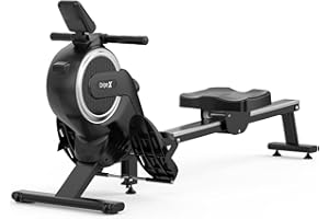 DRIPEX Rameur Pliable Appartement Freinage Magnétique 16 Niveaux de résistance Silencieux avec APP Exclusive, Rameur Magnétique Support de Tablette Assemblage Facile