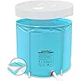 WateBom Portable Bathtub with Cover, Folding Spa Bathtub for Adults, 31" Freestanding Soaking Tub Non-Inflatable Ice Bath Tub, Thickened Thermal Foam to Keep Temperature