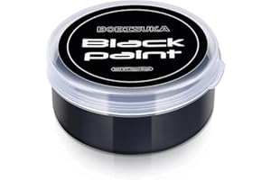 BOBISUKA Pinturas Corporales Negro - Pintura Facial para Maquillaje Teatral, Halloween, Carnaval, Fiesta, No Tóxico Resistente al Agua Larga Duración