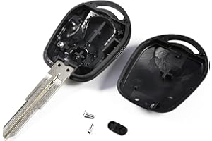 KUULEYN Carcasa para llave abatible, carcasa para llave remota de coche, funda Fob, 2 botones, apto para SSANGYONG, para Actyon, para Kyron, para Rexton