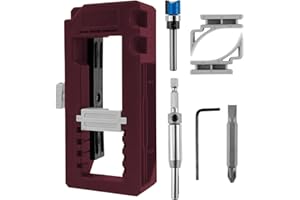 REBUCINA 1 Set of Door Hinge Jig, Door Hinge Mortise Jig Kit, Sturdy Cabinet Door Hinge Installation Kit, Stable and Durable, Simple and Fast to Use, Widely Used, for Hinge Installation, Red