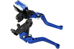 ‎KEENSO Keenso 1 Paar verstellbare Bremshebel und Kupplungshebel 7/8zoll Universal Motorradbremszylinder für Hauptbremszylinder(Blau)