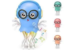 Zonopy Dancing Jellyfish Baby Toy, Crawling Jellyfish Tummy Time Toy for Boy 3-6 Girls 6-12, Magic Dancing Music Crawling Toys for 3 4 5 6 7 8 Year Old Kids Birthday Gifts