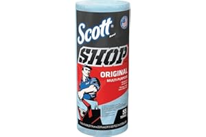 KIMBERLY-CLARK Scott Shop Towels Original 75130 - Heavy Duty Blue Towels - 1 Blue Roll x 55 Disposable Towels