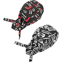 Bandana Da Chef 2 Pezzi - Cappello Cucina Regolabile - Per Uomo E Donna - Cotone E Poliestere - Foto 10