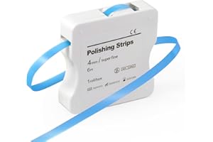 ANNHUA Dental Polishing Strips, Teeth Abrasive & Finishing Strips 4mm x 6M, Fine (Blue)