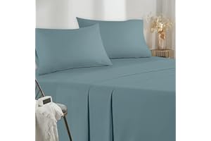 Poligino Lenzuola Una Piazza e Mezza 140x190/200cm - Completo Lenzuola 4 Pezzi in Microfibre - Lenzuolo con Angoli - Lenzuola Sopra - 2 Federa 50x80 - Verde