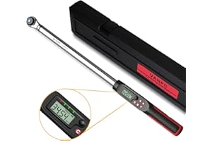 VANPO Chiave dinamometrica digitale da 1/2", ± 2%, precisione di errore, 17-340 Nm, set di chiavi dinamometriche con cicalino e indicatore LED per auto, moto, bicicletta