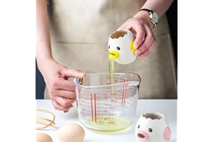 ANICY Gadżet kuchenny do oddzielania żółtek – ceramiczny separator do jajek, separator jaj, pisklęta, zabawny do kuchni, piekarni (żółty)