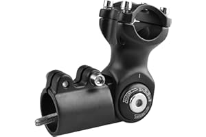 TRIWONDER Potence de Vélo Réglable 0-90 Degrés 25,4 mm 31,8 mm Potence VTT Extension de Guidon Riser pour Vélo de Route Montagne BMX 1-1/8"