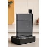 A5 Transparent Flat Flask Watercolor Thin Water Bottle (Anthracite)