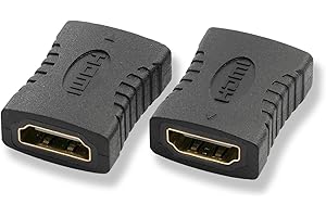 Typicshop Adaptador HDMI Hembra Hembra - Pack de 2 Adaptadores - Conector de Extensión para Cable HDMI Macho - Resolución 4K a 60Hz, Hasta 18Gbps