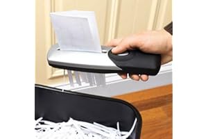 KIKAR Handheld / Free Standing Portable Paper Shredder (USB or Batteries Operated) - eliminates potential fraud wherever you are!