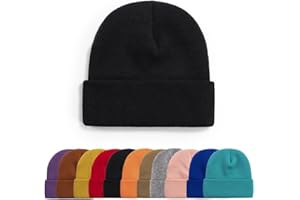 FCHUI Classic Cuffed Beanie Hat-Winter Skullies & Beanies for Men Soft Thermal Lightweight Skull Caps Windproof Unisex Slouchy Hats for Running