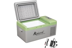 Alpicool Y20T 20L Glacière Electrique Voiture, Portable à Compression Réfrigérateur de Voiture, 12/24V congélateur et réfrigérateur, pour dortoir, Camping ou Pique-Nique en Plein Air, 20 à 20℃