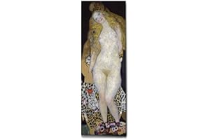 Giallobus - Quadro - Gustav Klimt - Adamo ed Eva - Tela Canvas Telaio Standard - 50x150 - Pronto da appendere - Quadri moderni per la casa