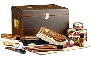 LANGER & MESSMER EXKLUSIVE SCHUHMODE HEIDELBERG Langer & Messmer boîte cirage pour des chaussures München en bois