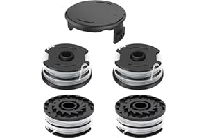 JAMSSOW 4 bobinas de repuesto para cortabordes Parkside TLP-01, bobina de hilo para Parkside PRTA 20-Li C3, A1, B1, B2, PRT 550 A1, A2, A3, A5, B6, PRT 300 A1, tapa TLP-01-1 (4 bobinas+1 tapa)