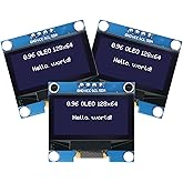 0.96 Inch OLED Display Module RUIZHI 3 Pieces 0.96 Inch OLED Display I2C 128 x 64 Pixel I2C Screen Display Module with White 