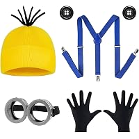 Funidelia Déguisement Officiel de Minion Dave pour adultes, Comprend combinaison, bonnet et lunettes - Tenue pour adultes pour fêtes, Carnaval et Halloween - Taille XS