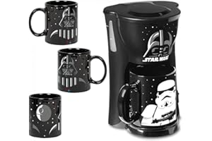 UNCANNY BRANDS Star Wars Darth Vader and Stormtrooper Single Cup Coffee Maker with 2 Mugs- Cup of the Dark Side