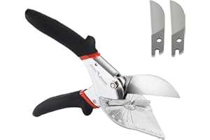 ‎FLORA GUARD FLORA GUARD Gehrungsschere,Winkelschere für präzisen Schnitt an Kunststoff Gummi Holz,verstellbar von 45 bis 135 Grad mit Ersatzklingen