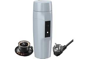 Rauwseul Bärbar Liten Resevattenkokare, 220V 300W, 300ml, Grå | 304 Livsmedelskvalitet Rostfritt Stål, Automatisk Avstängning