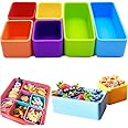 IELEK Silicone Bento Lunch Box Dividers Reusable Bento Box Containers Bundle Accessories- Non-Toxic, BPA Free, Dishwasher Safe