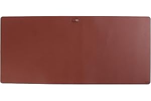 Desire2 Tappetino da scrivania Prestige marrone, grande tappetino per mouse per scrivania, tappetino per mouse e tappetino per tastiera, tappetino da scrivania in pelle vegana per desktop e laptop,