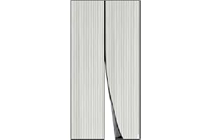 Moustiquaire Magnétique Pour Porte Apalus, Rideau en Maille, Joint Magnétique de Haut en Bas avec Fermeture Automatique, Maintient l'air frais à l'intérieur (120x220cm, Noir)