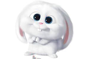 Star Cutouts Ltd Buddy Star Cutouts SC1375 Schneeball Secret Life of Pets Kaninchen, lebensgroß, 72 x 73 cm, ideal für Fans, Sammler, Partys und Veranstaltungen, Mehrfarbig