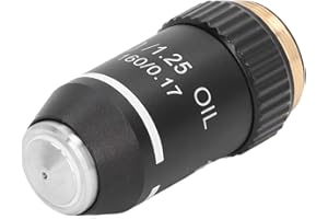 SHANRYA 100X Magnifying Lens, Corrosion Resistant Microscope Objective Eyepiece Standard Size for Biological Microscopes