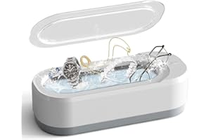 Pulitore Ultrasuoni, Kunphy 46KHz Professionale Pulitore Ultrasuoni Occhiali, Lavatrice Ultrasuoni per Pulizia Gioielli, Protesi dentali, Orologi, Occhiali, Anelli, Collane