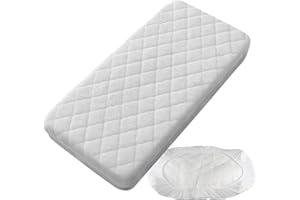 INTERBABY Matratzenschoner, gepolstert, wasserdicht, für Kinderbett, 50 x 80 cm