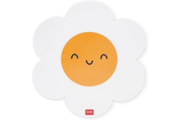 Legami - Tapis de souris, Tapis de souris avec surface en PVC anti-poussière et anti-reflet, base en caoutchouc antidérapante, 22,3 x 23,3 cm