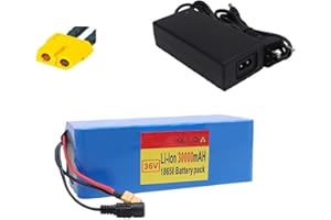QMENA Batterie de vélo électrique 36v 30Ah, Batterie 10S4P 30000mAh, Batterie puissante pour vélo électrique électrique Prise XT60
