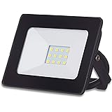 LED Fluter 10W neutralweiß 230V – Außen-Strahler hell und flach IP65 Flutlicht – Garten-Lampe Außenleuchte Gartenstrahler