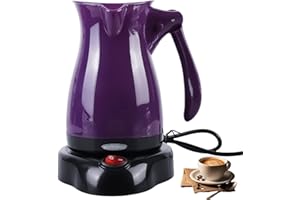 Behogan Elektrische Kaffeekanne, 500ML 500 W Elektrische Türkische Kaffeekanne, Elektrische Kaffeekocher, Türkische Kaffeekanne, Elektrische Kaffeekanne Für Zuhause,Büro,Mocca, Tee, Reisen