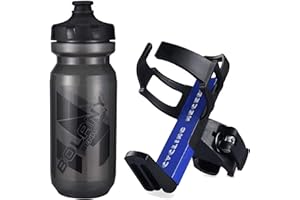 ROGTYO Bottle Holder Bicycle Set, 360° Rotation Bottle Holder with 21 Oz Bicycle Bottle Light Drink Holder Bicycle, BPA Free Bicycle Water Bottle for Bicycle, Road Bike