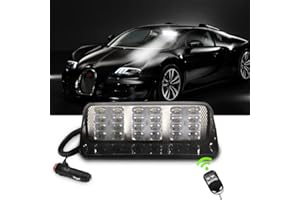 Yifengshun 24 LED Luce Di Emergenza Stroboscopica Bianco Con Telecomando Beacon LED Flash Con Ventosa 12V Adatto Per Auto Camion SUV Interni Tetto/Cruscotto/Parabrezza