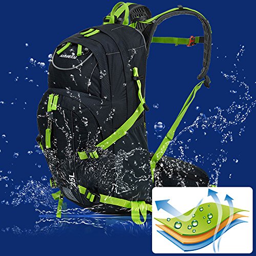 Lixada 25L Fahrradrucksack für Reisen Bergsteigen Wasserabweisend mit Regen Abdeckung - 8