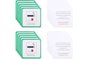 Tinshow 20 Pack Fire Safety Labels - DL7 Furniture Upholstery Fire Retardant Labels - Green Hanging Tickets