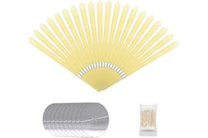 BORISCA 20 Pz Candele per Orecchie Detergenti Naturali, Beige 20 Coni Orecchie Cerume con 10 Dischi Protettivi e 20 Tampone di Cotone, Candele Orecchie Cerume in Cera di Stoffa