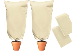 Laufunjoy 2 Pcs Housse de Protection pour Plantes, Housse Hivernage Plante Protection Plantes Housse D'hivernage Housse de Protection pour Plantes à Utiliser en Hiver, 120 * 180 cm