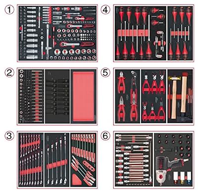 KS TOOLS 714.0425 Composition d'outils 6 tiroirs pour servante, 429 pièces