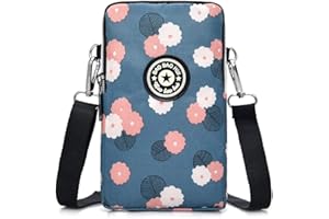 DuoLmi Crossbody Bags for Women, Waterproof Phone Pouch Nylon Wrist Bag Zipper Phone Pouch Handbag Armband Case Crossbody Shoulder Bag for iPhone 15 Pro Max iPhone 14/13/12/11 Samsung Galaxy S23 S22