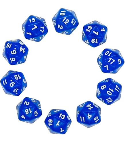 Deolven Dadi D12 Trasparenti Arancioni – 10 Pezzi In Acrilico Con Numeri Bianchi Per Giochi Da Tavolo, D&D, RPG