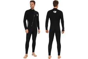 Owntop Combinaisons de Plongée 5mm pour Hommes Femmes - Combinaison Néoprène Adultes, Wetsuit à Fermeture Éclair Frontale de Longueur Intégrale, Ultra-Chaude Flexible pour Plongée Surf en Eau Froide