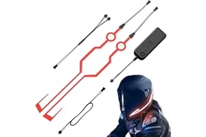 GENERIC Caschi Moto Led Strip, Luminoso LED Luce di Avvertimento Per Caschi Moto, Caschi Moto Luce LED Caschi Luce Striscia Accessori